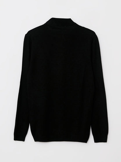 Half Turtleneck Long Sleeve Men's Knitwear Sweater