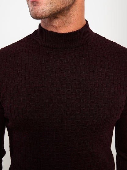 Half Turtleneck Long Sleeve Men's Knitwear Sweater