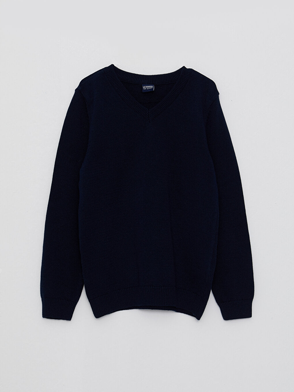 V-Neck Basic Long Sleeve Boy's Knitwear Sweater