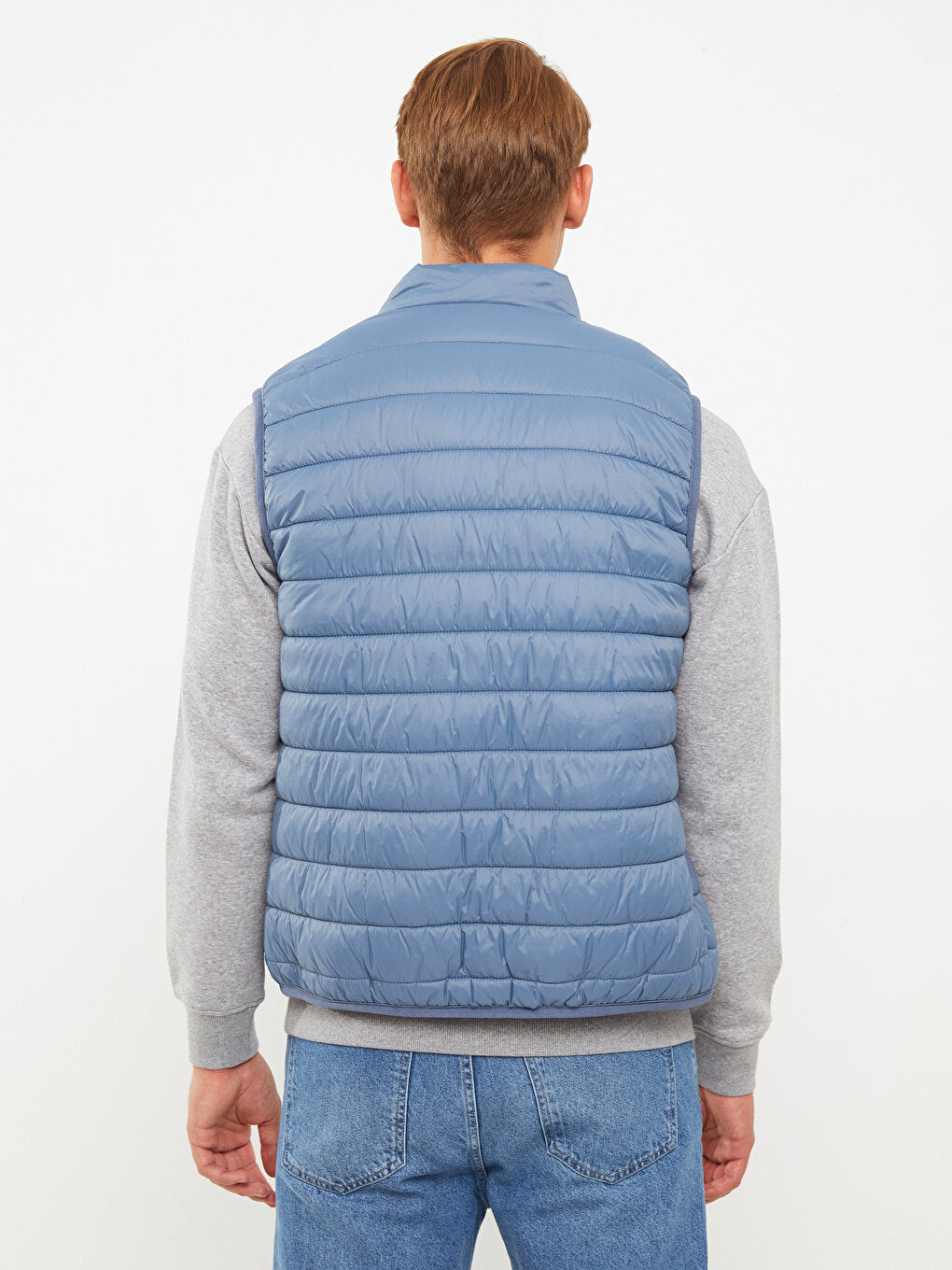 Standard Mold Stand Collar Men's Puffer Vest