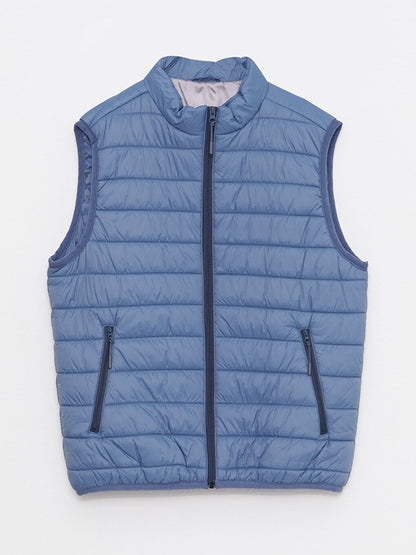 Standard Mold Stand Collar Men's Puffer Vest