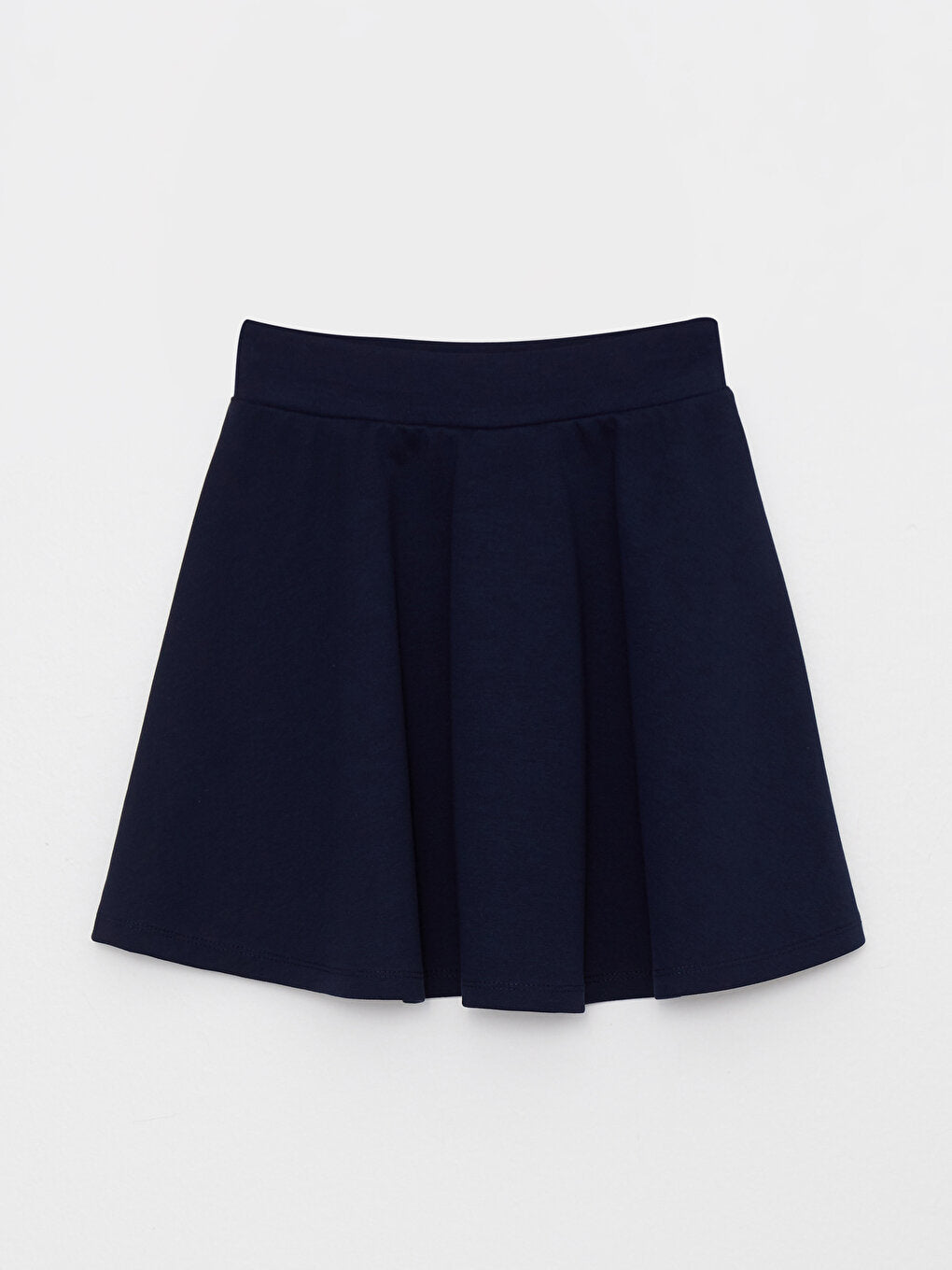 Basic Girl's Flared Skirt with Elastic Waist