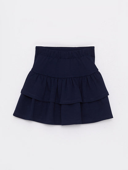 Ruffled Girl's Skirt with Elastic Waist