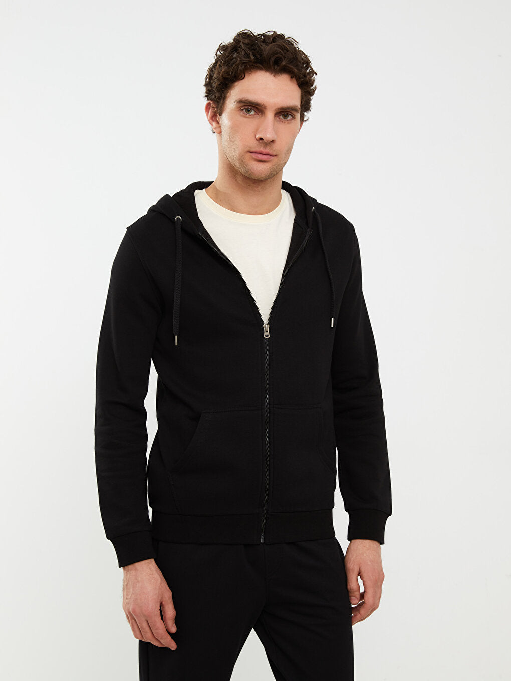 Comfortable Fit Hooded Men's Sports Cardigan