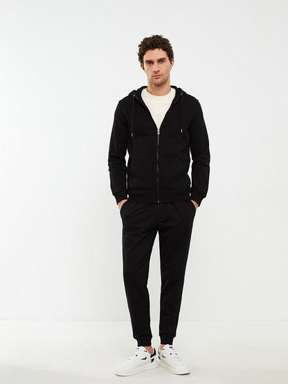 Comfortable Fit Hooded Men's Sports Cardigan