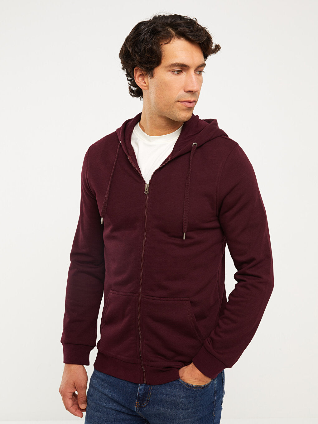 Comfortable Fit Hooded Men's Sports Cardigan