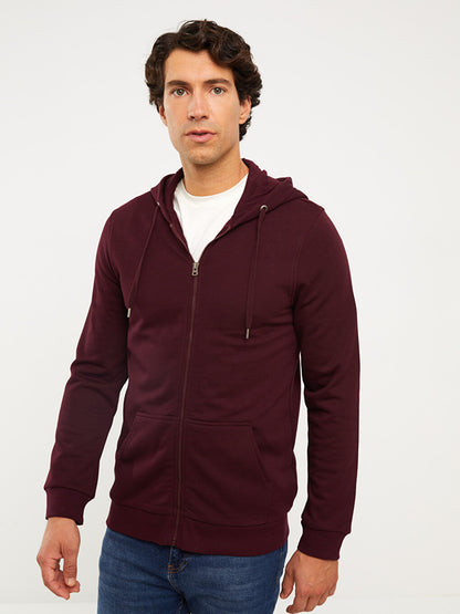 Comfortable Fit Hooded Men's Sports Cardigan