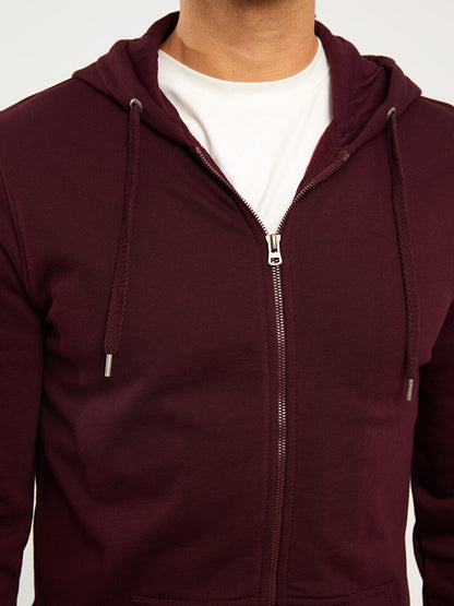 Comfortable Fit Hooded Men's Sports Cardigan