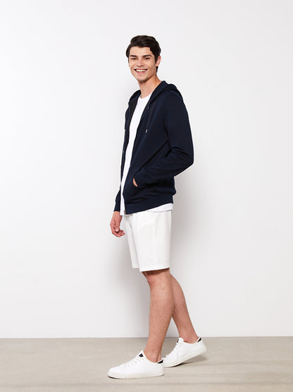 Comfortable Fit Hooded Men's Sports Cardigan