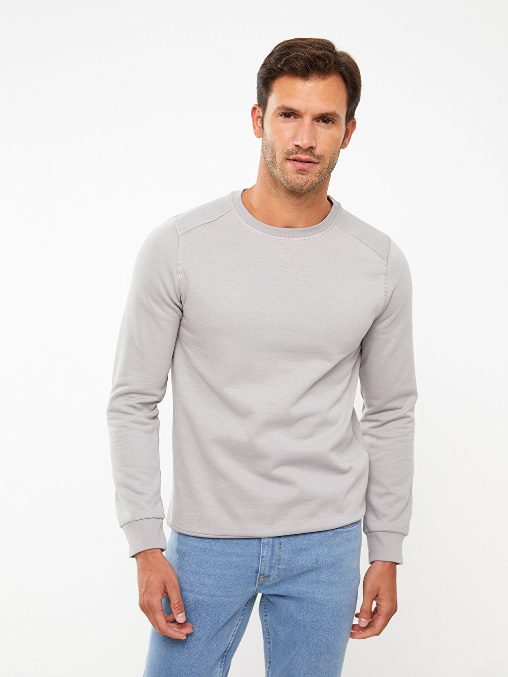 Crew Neck Long Sleeve Men's Sweatshirt