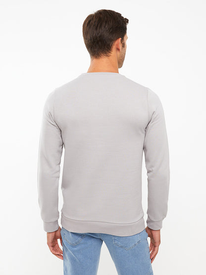 Crew Neck Long Sleeve Men's Sweatshirt