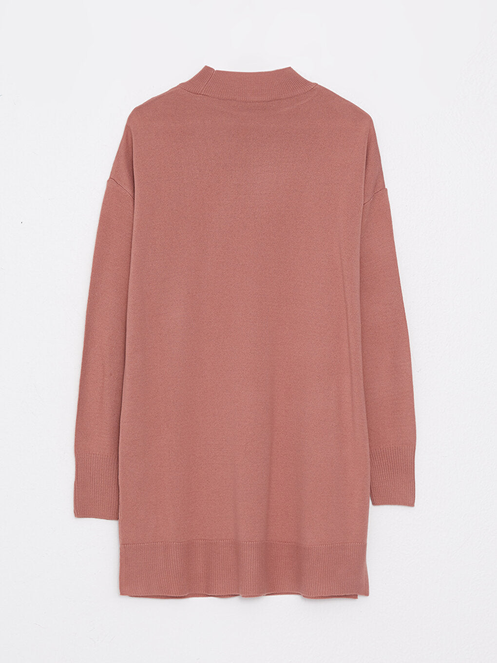 Half Turtleneck Plain Long Sleeve Women's Knitwear Tunic