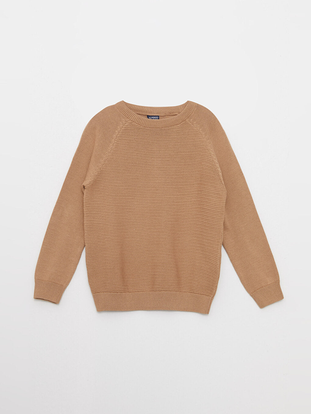 Crew Neck Basic Long Sleeve Boy's Knitwear Sweater