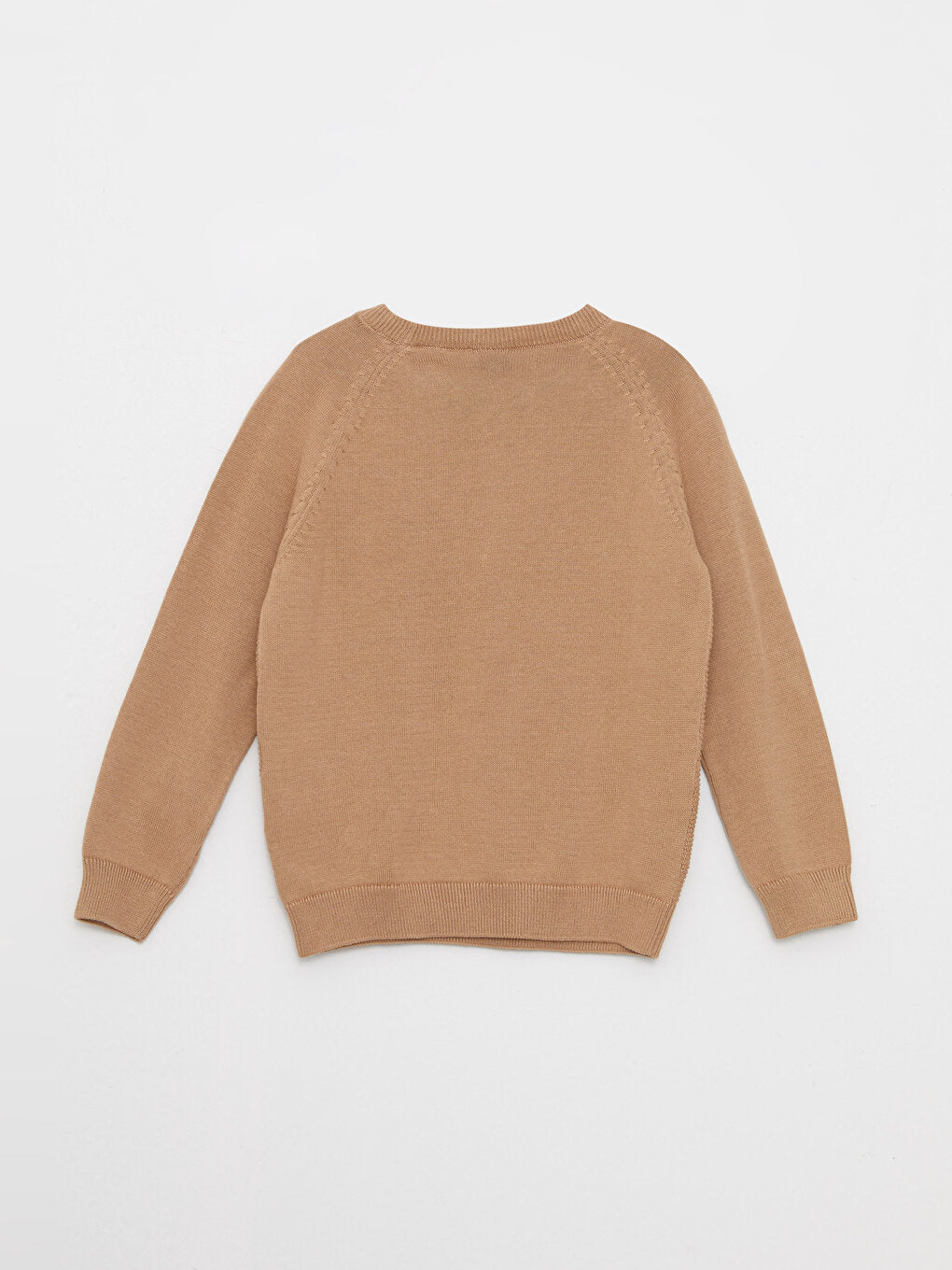 Crew Neck Basic Long Sleeve Boy's Knitwear Sweater