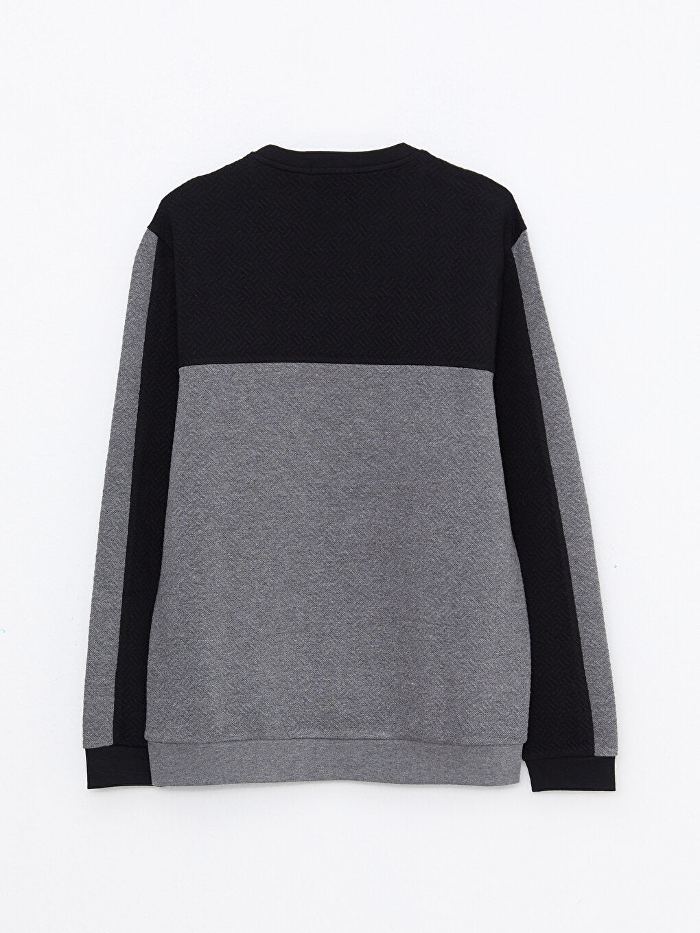 Crew Neck Long Sleeve Color Block Men's Sweatshirt