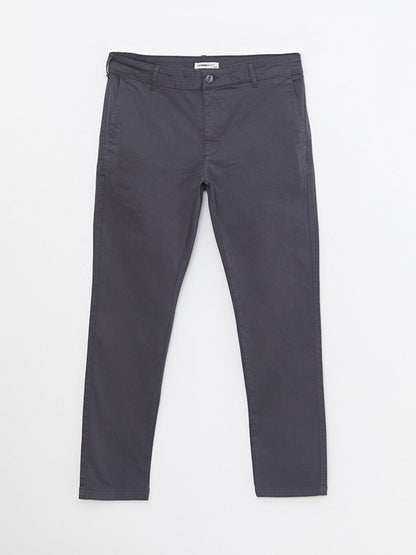 Extra Slim Fit Gabardine Men's Chino Trousers