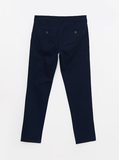 Extra Slim Fit Gabardine Men's Chino Trousers