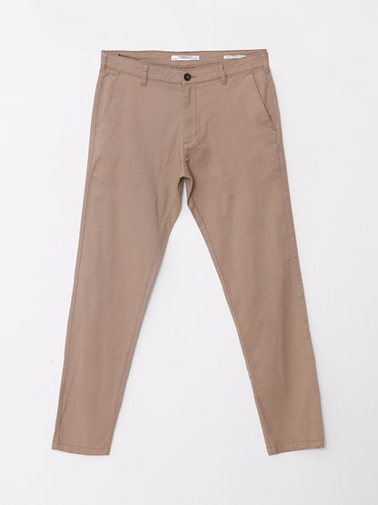 Extra Slim Fit Gabardine Men's Chino Trousers