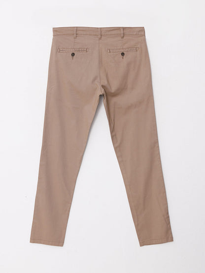 Extra Slim Fit Gabardine Men's Chino Trousers