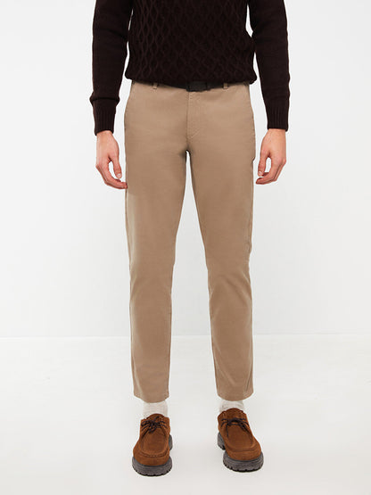 Slim Fit Gabardine Men's Chino Trousers