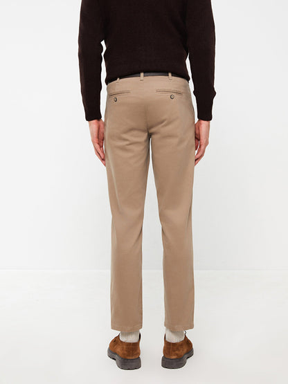 Slim Fit Gabardine Men's Chino Trousers