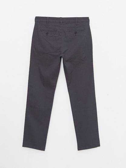 Slim Fit Gabardine Men's Chino Trousers