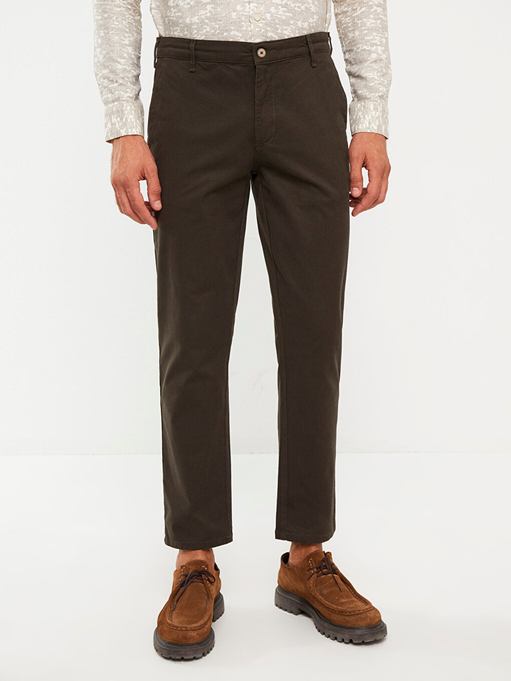 Slim Fit Gabardine Men's Chino Trousers