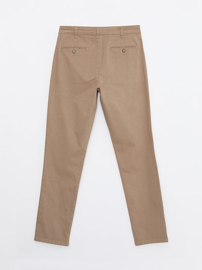 Slim Fit Gabardine Men's Chino Trousers