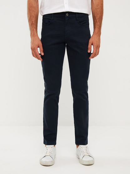 Slim Fit Gabardine Men's Chino Trousers