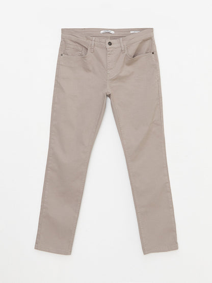 Slim Fit Gabardine Men's Chino Trousers