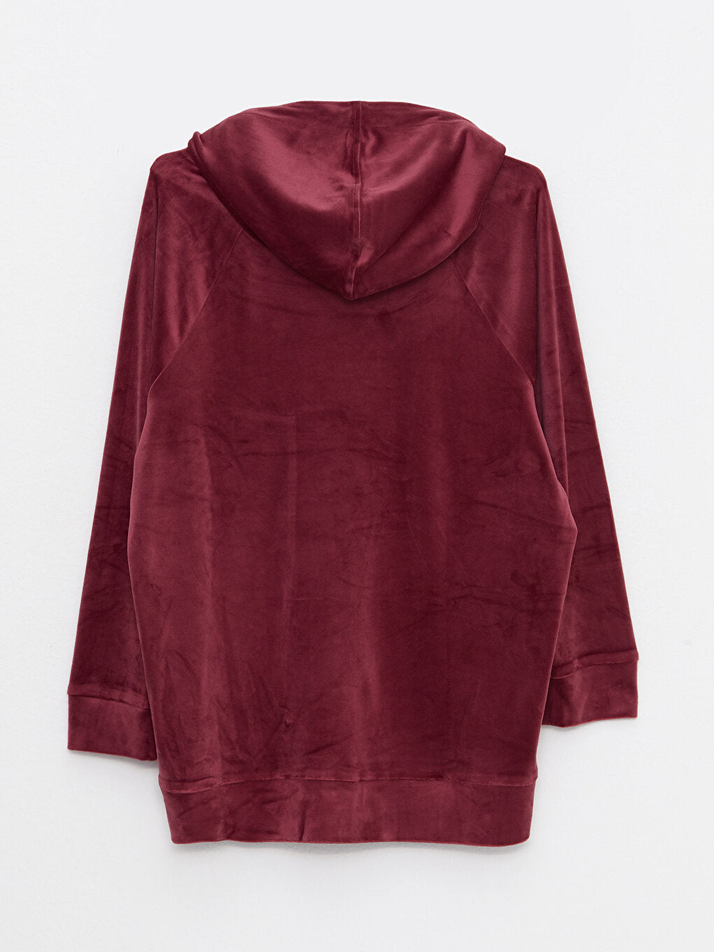 Hooded Printed Long Sleeve Velvet Women's Pajama Top