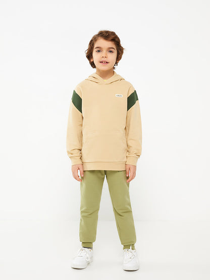 Hooded Printed Long Sleeve Boy's Sweatshirt