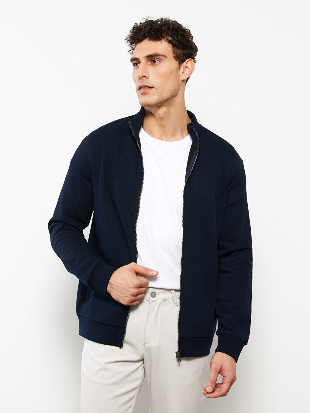 Comfortable Stand-Up Collar Men's Sports Cardigan