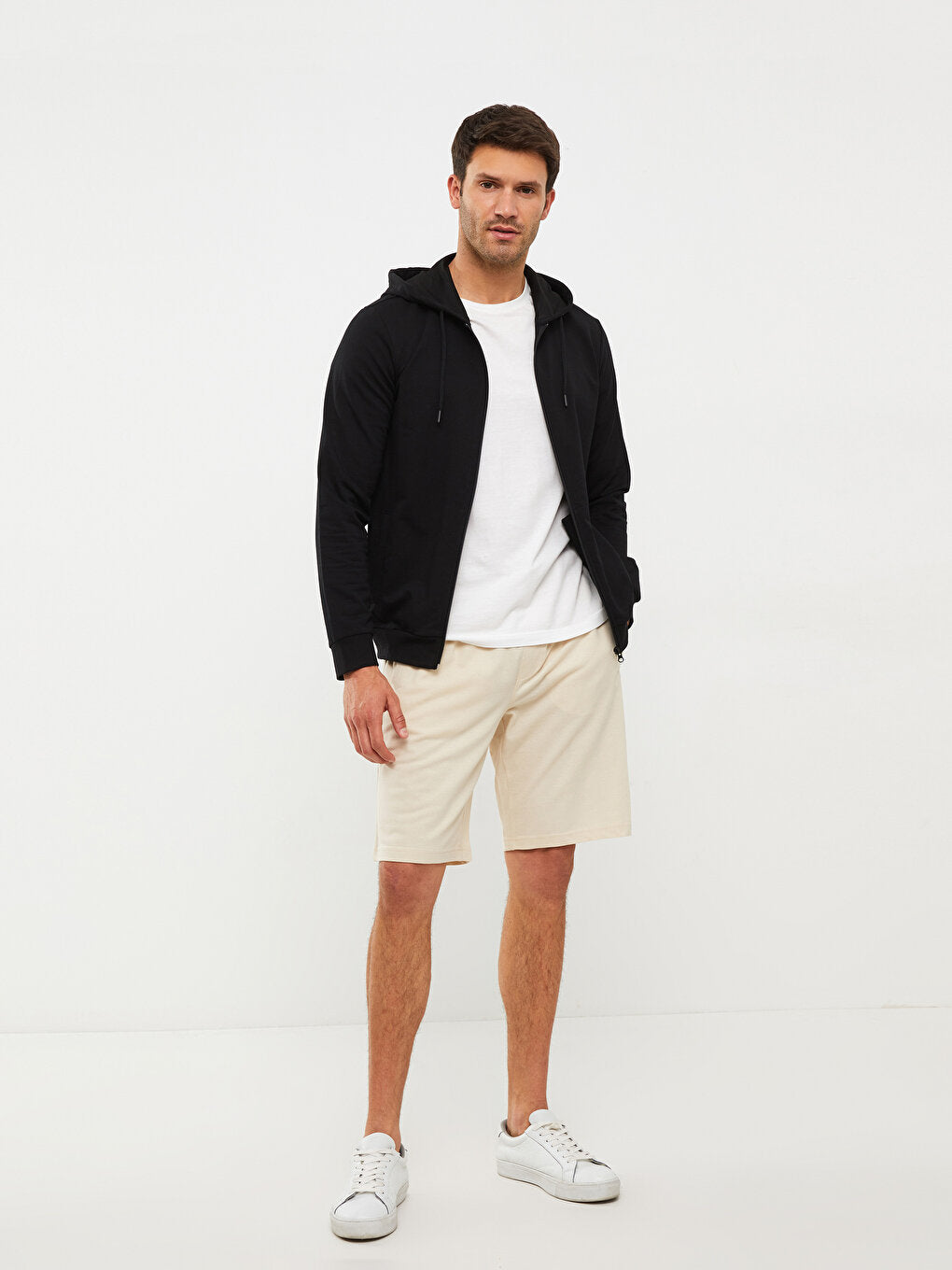 Comfortable Fit Hooded Men's Sports Cardigan