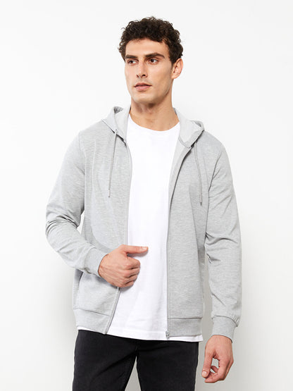 Comfortable Fit Hooded Men's Sports Cardigan