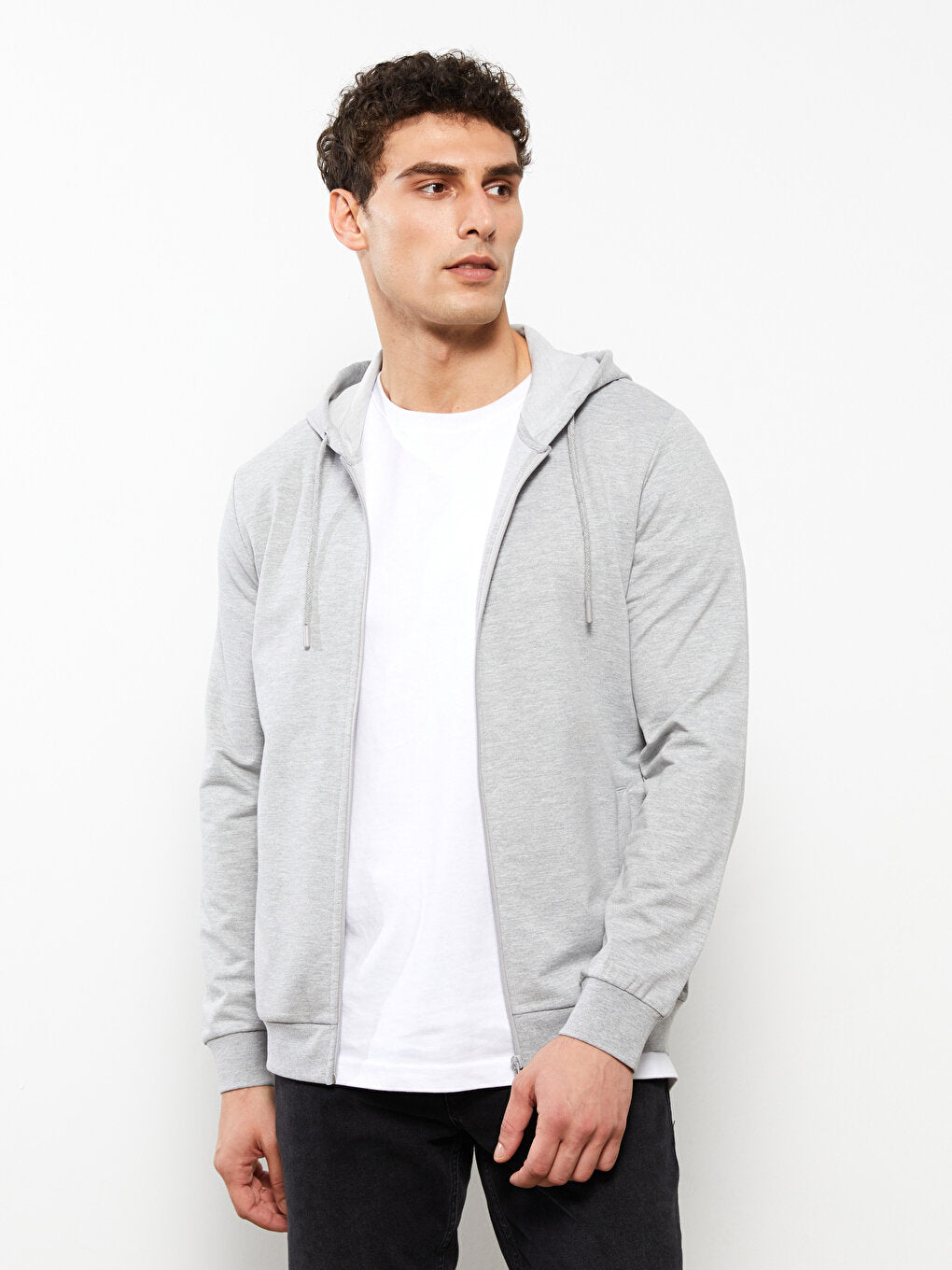 Comfortable Fit Hooded Men's Sports Cardigan