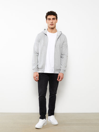 Comfortable Fit Hooded Men's Sports Cardigan