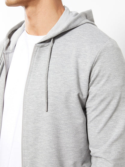 Comfortable Fit Hooded Men's Sports Cardigan