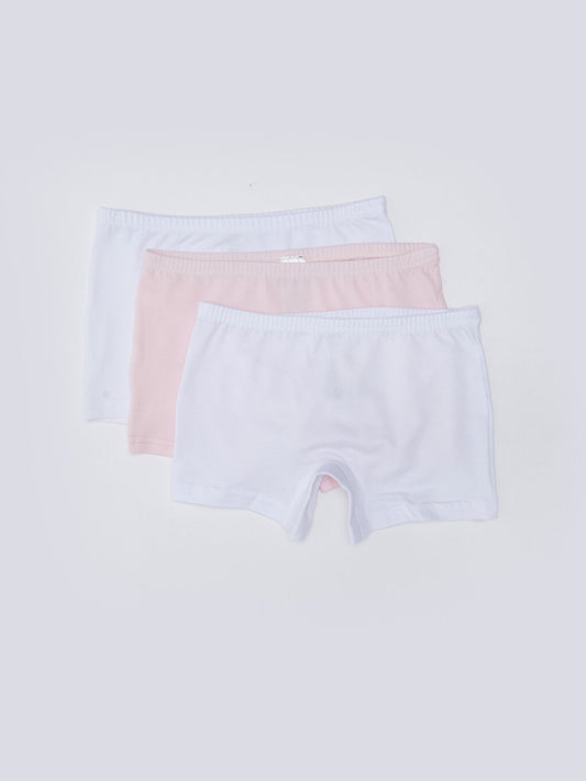 Basic Cotton Girl's Boxer 3-pack