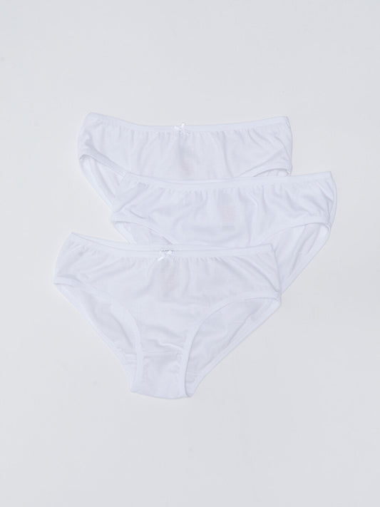 Basic Cotton Girl's Panties 3-Piece