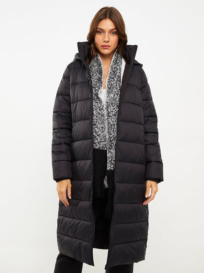 Women's Hooded Plain Puffer Coat