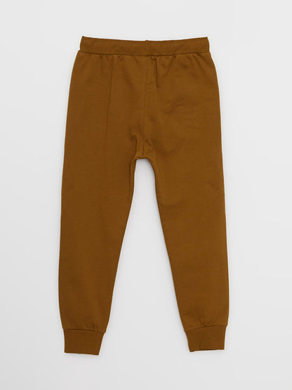 Basic Organic Cotton Boys' Jogger Sweatpants with Elastic Waist