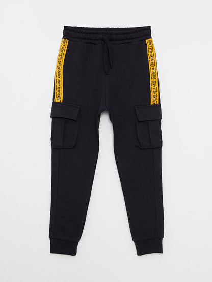 Printed Boys' Jogger Sweatpants with Elastic Waist