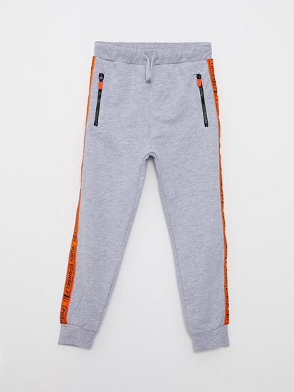 Printed Boys' Jogger Sweatpants with Elastic Waist