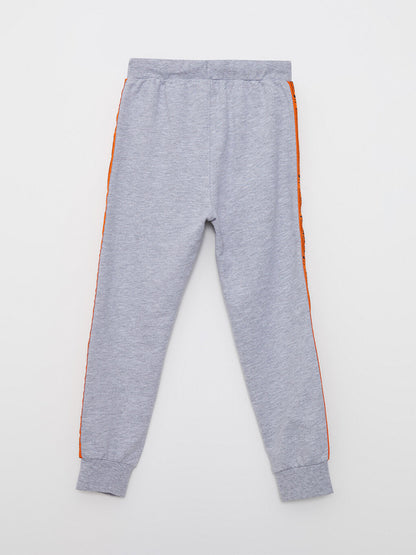 Printed Boys' Jogger Sweatpants with Elastic Waist