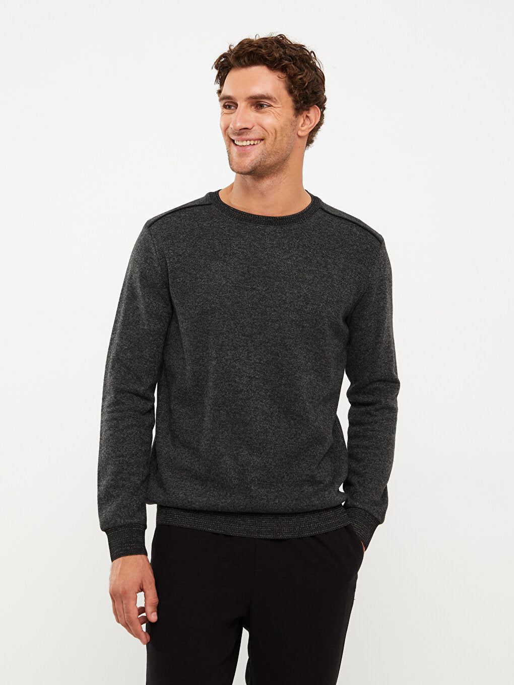 Crew Neck Long Sleeve Men's Sweatshirt