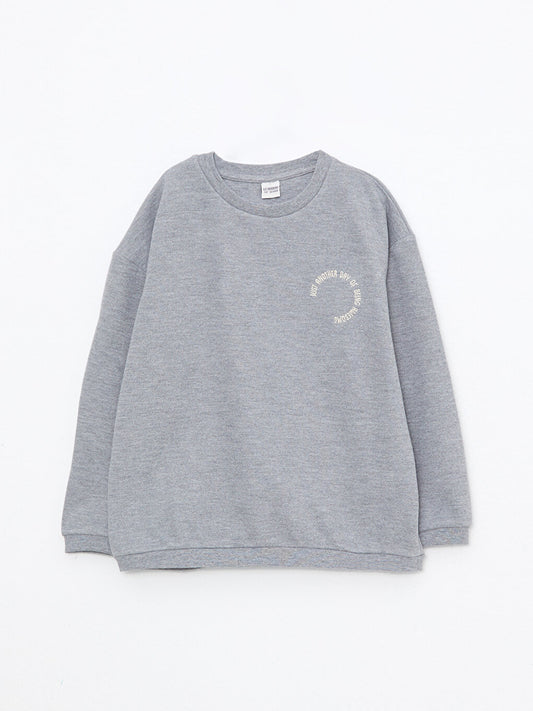 Comfortable Fit Crew Neck Boy's T-Shirt with Embroidery Detail