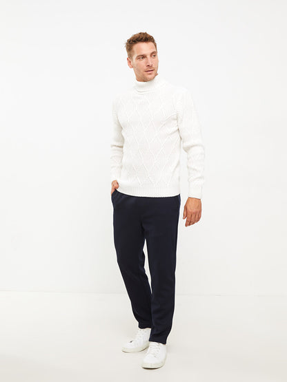 Turtleneck Long Sleeve Men's Knitwear Sweater