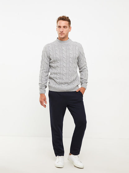 Half Turtleneck Long Sleeve Men's Knitwear Sweater