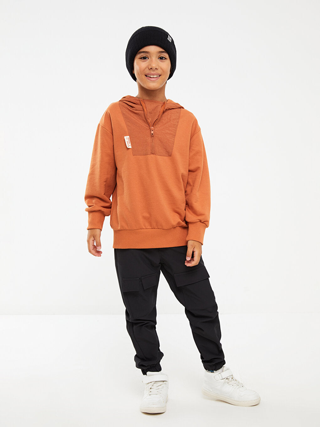 Boys' Cargo Pants with Elastic Waist